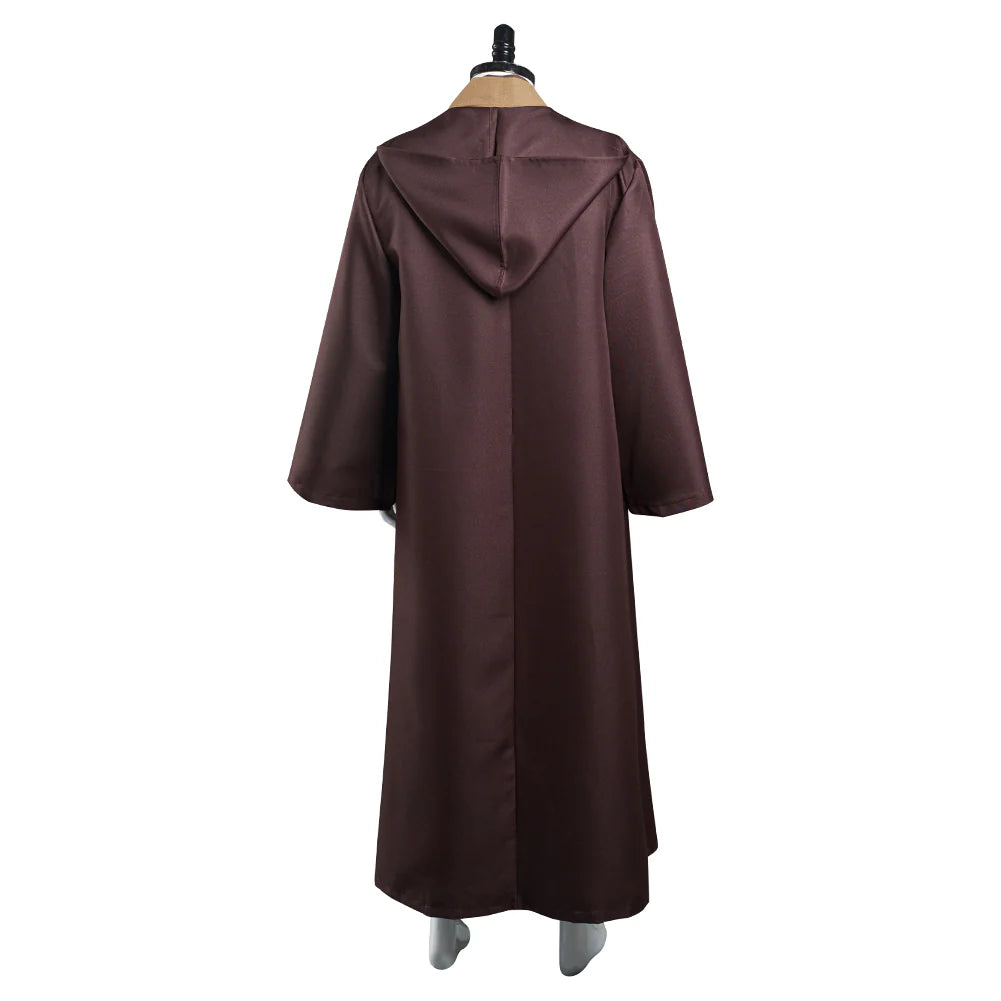 Kenobi Jedi Tunic Cosplay Costume Brown Version – Unisex Halloween Outfit with Robe & Cloak