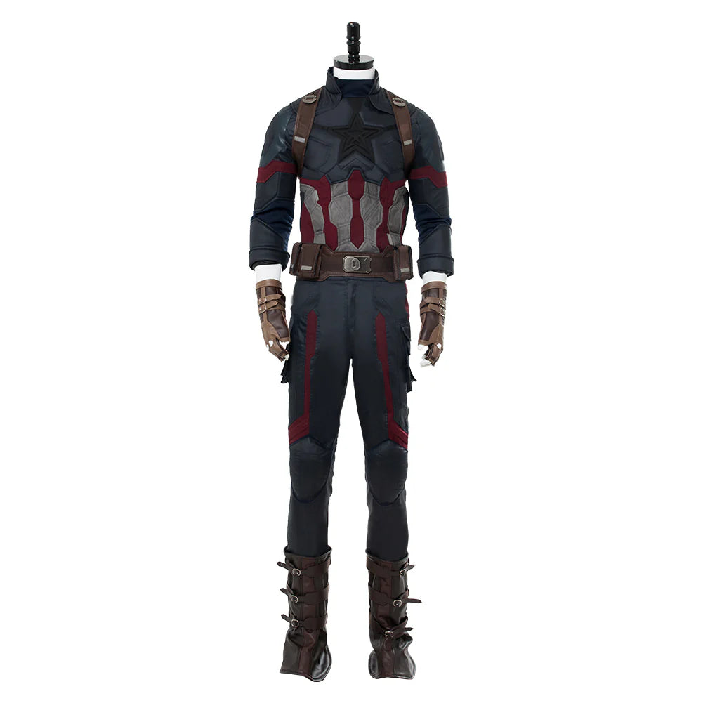 Infinity War Steven Rogers Cosplay Costume Uniform Suit – Men’s Halloween Outfit