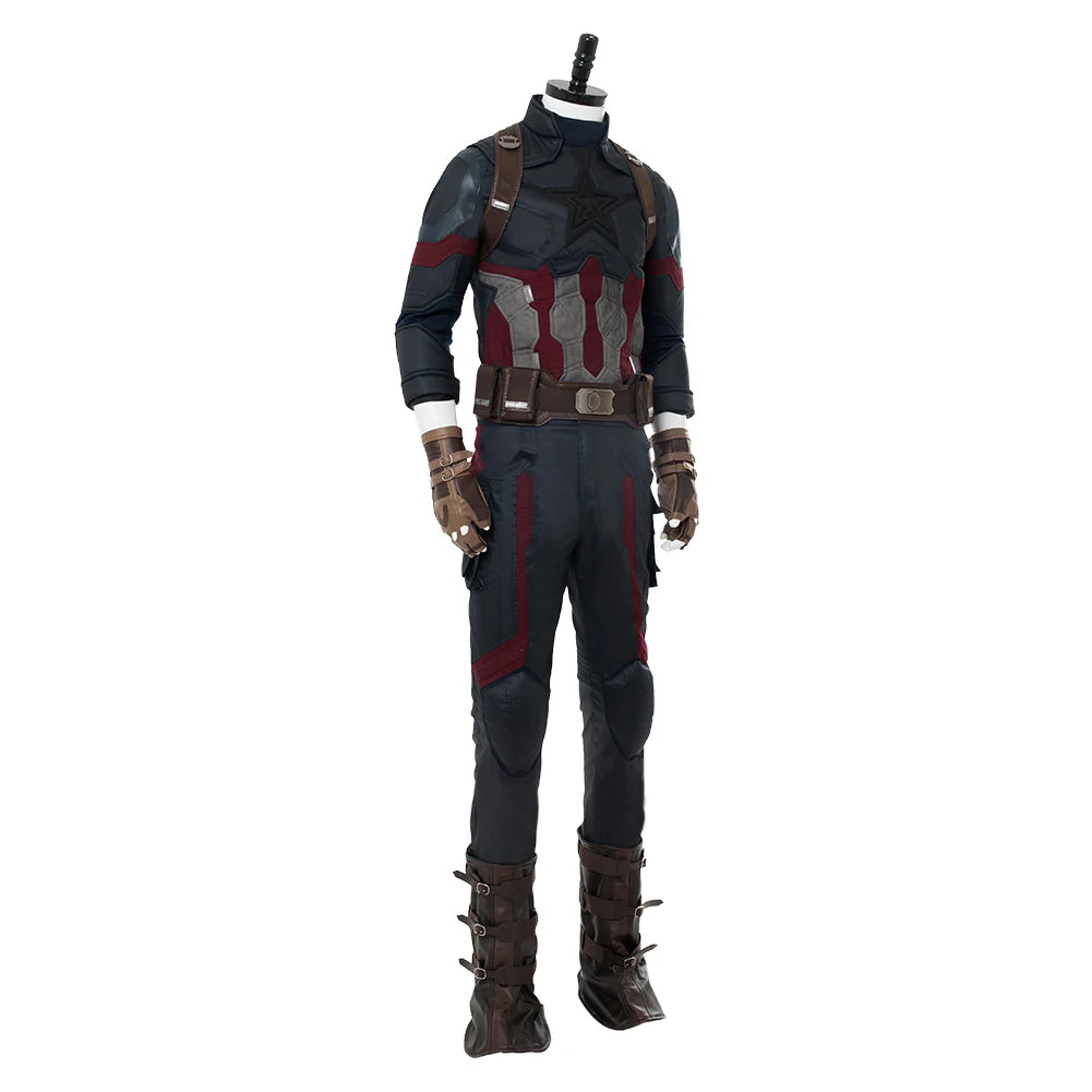 Infinity War Steven Rogers Cosplay Costume Uniform Suit – Men’s Halloween Outfit