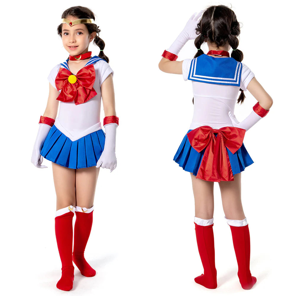 Kids Sailor Moon Cosplay Dress Costume with Accessories