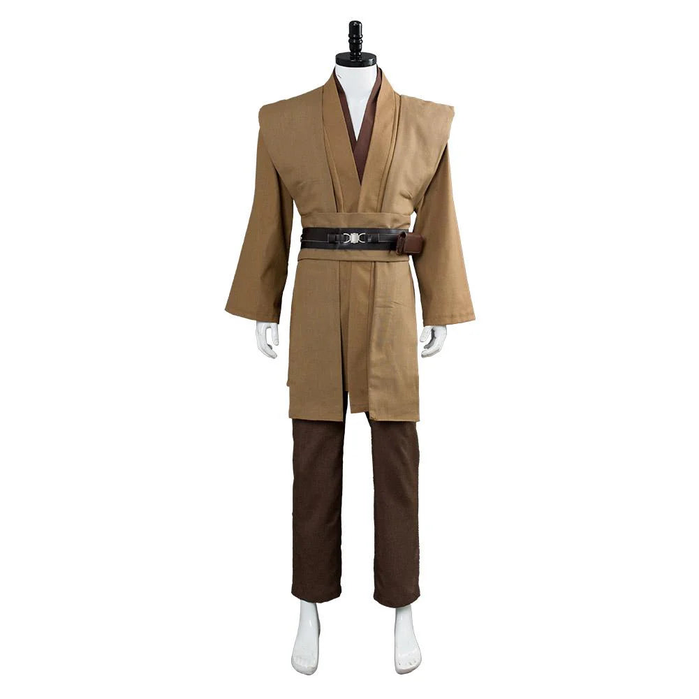 Kenobi Jedi Tunic Cosplay Costume Brown Version – Unisex Halloween Outfit (No Cloak)