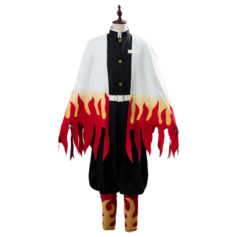 Demon Slayer Rengoku Kyojuro Cosplay Costume – Unisex Halloween Carnival Outfit
