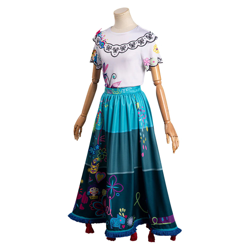 Encanto Mirabel Cosplay Dress Outfit for Girls – Halloween Carnival Costume
