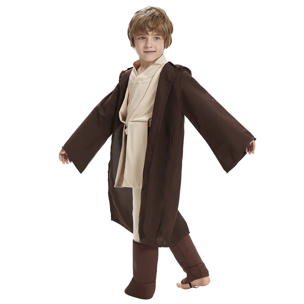 Kids Obi-Wan Kenobi Jedi Cosplay Costume – Star Wars Halloween Outfit