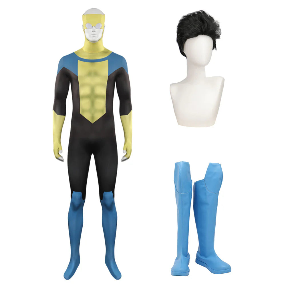 Invincible Mark Grayson Cosplay Costume Set with Wig & Boots