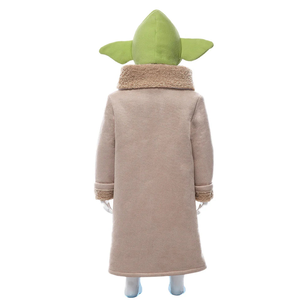 Kids Baby Yoda Cosplay Costume from The Mandalorian – Halloween Outfit with Coat & Hat