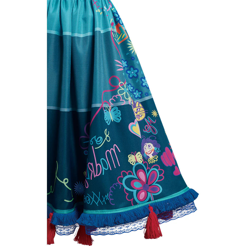 Kids Mirabel Encanto Cosplay Dress Costume Set