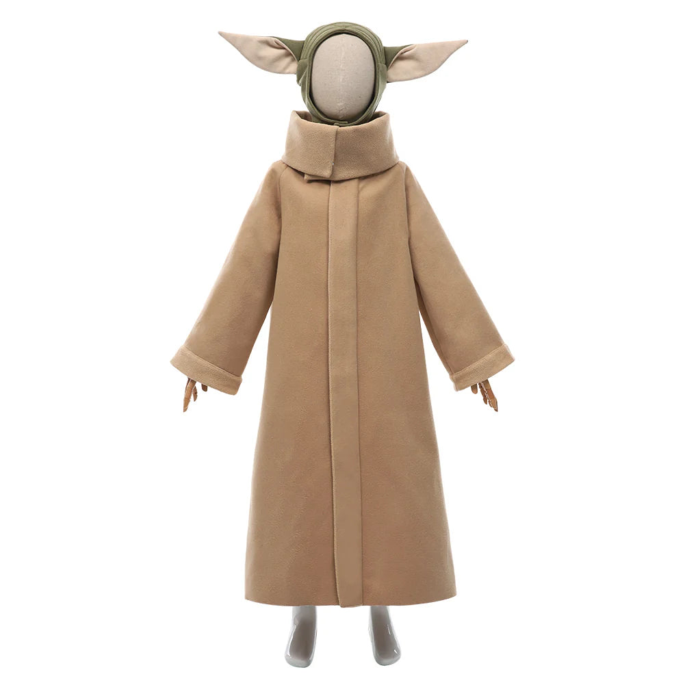 Baby Yoda Grogu The Mandalorian Kids Cosplay Costume Set