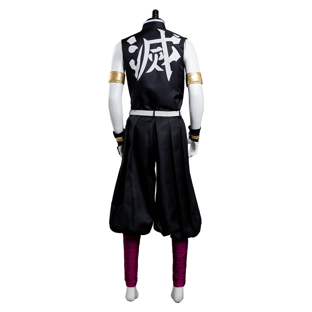KNY Uzui Tengen Black Cosplay Costume – Demon Slayer Adult Male Halloween Outfit