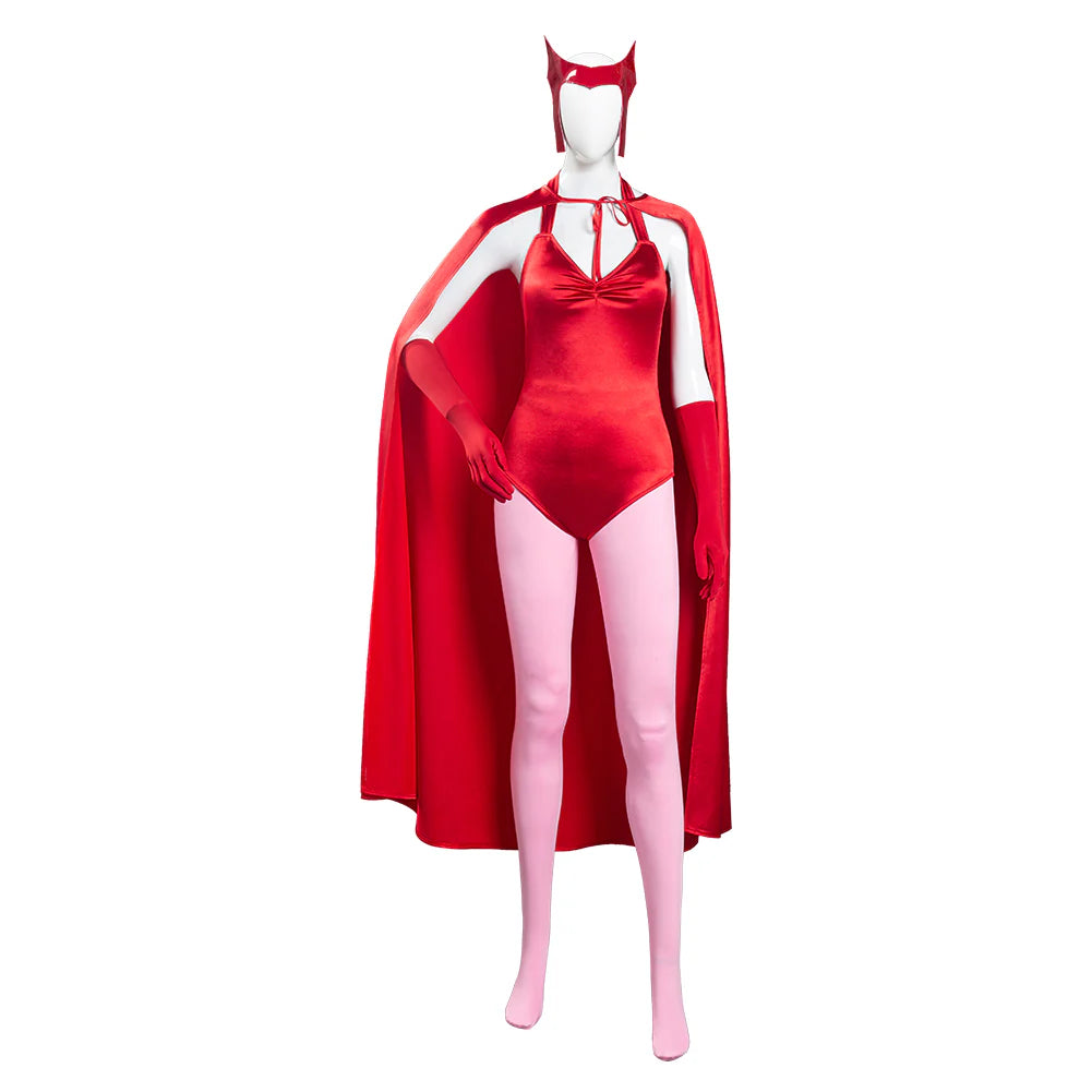 Wanda Vision Scarlet Witch Women’s Jumpsuit Cosplay Costume – Halloween Outfit