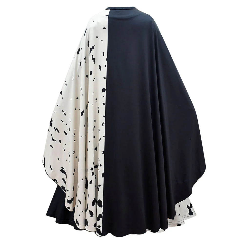 Kids Cruella Cosplay Dress Costume with Wig