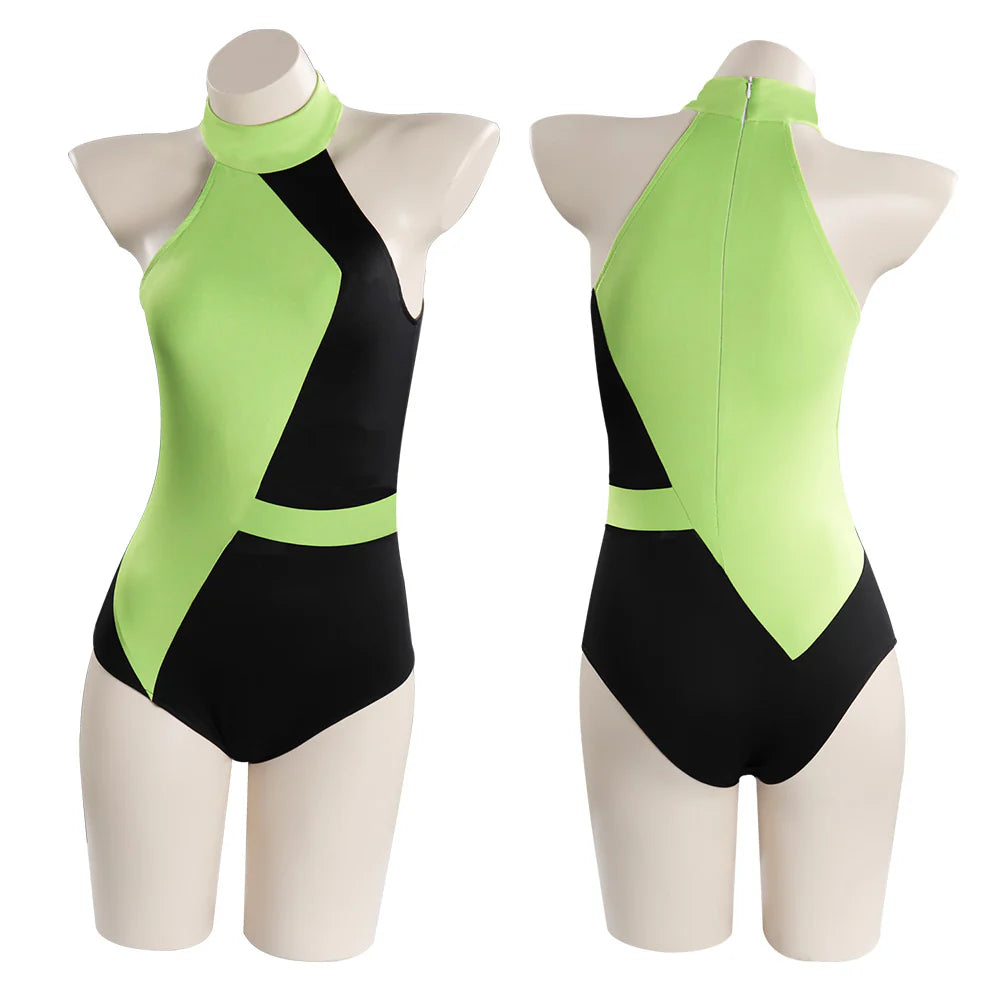 Shego Kim Possible Cosplay Swimsuit Halloween Costume