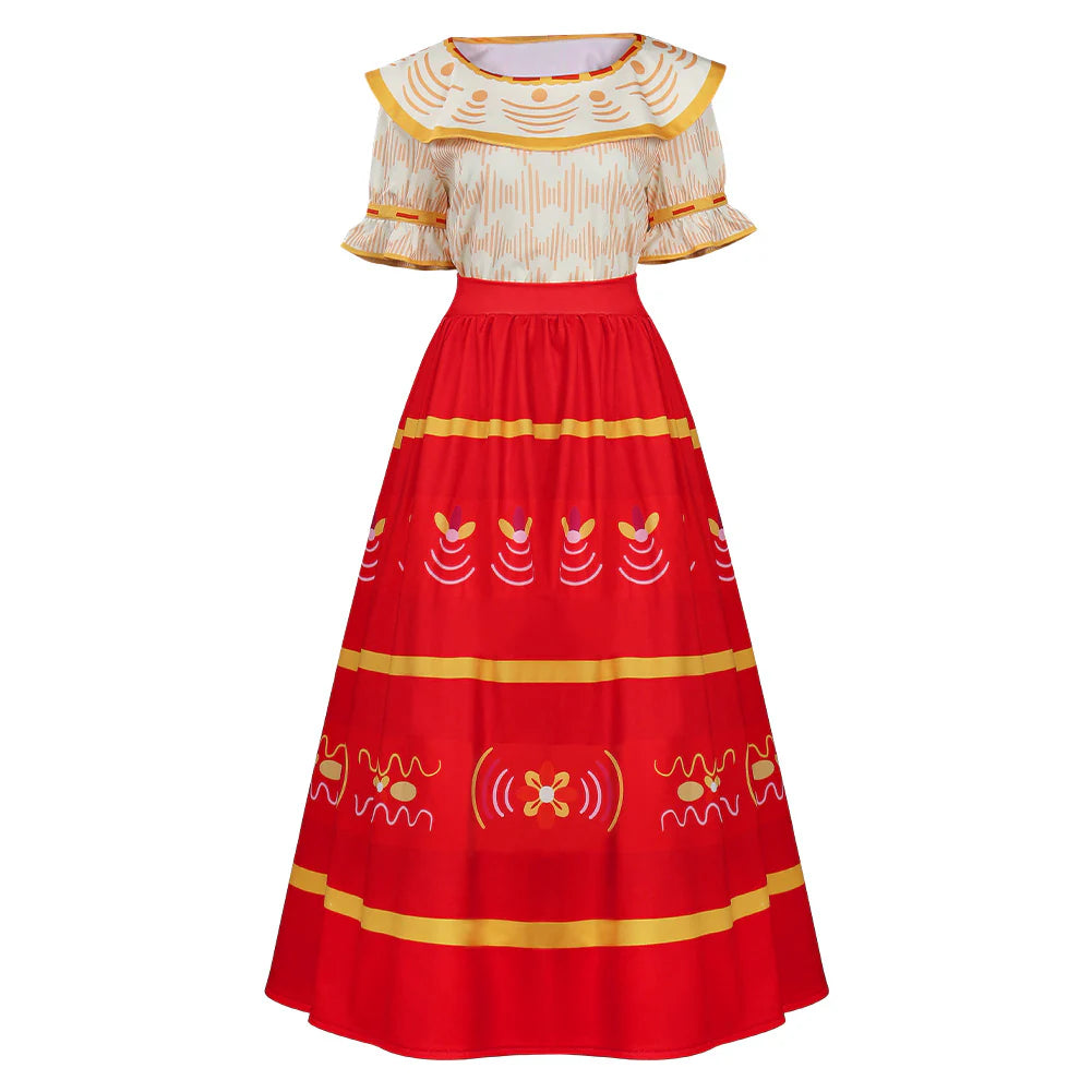 Dolores Madrigal Encanto Cosplay Dress Costume Set