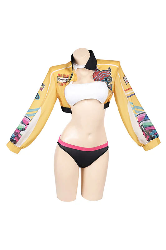 K-Pop Demon Hunters Rumi Yellow Cosplay Costume – Women’s Sexy Halloween Carnival Outfit