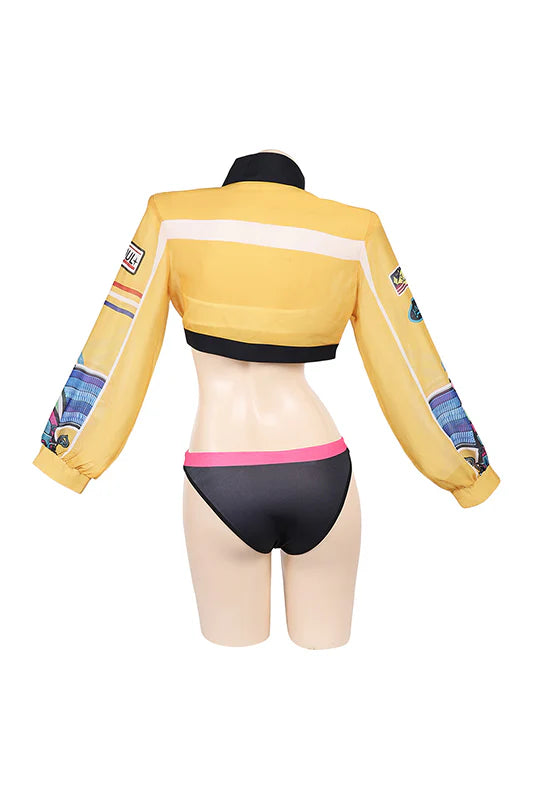 K-Pop Demon Hunters Rumi Yellow Cosplay Costume – Women’s Sexy Halloween Carnival Outfit