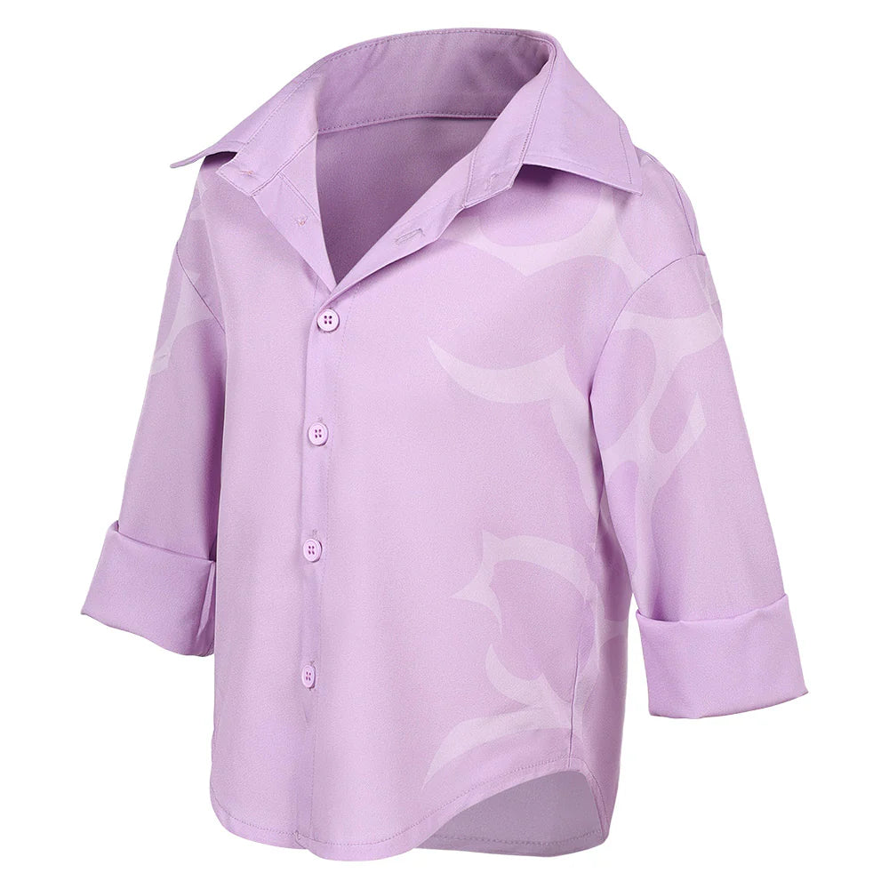 Kids K-POP Demon Hunters Jinu Pink Cosplay Shirt – Halloween Costume Top