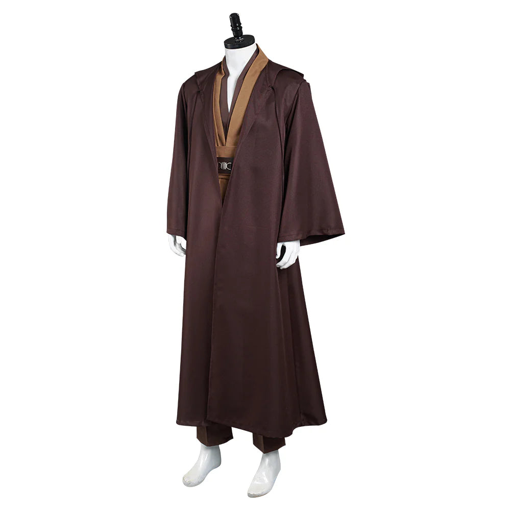 Kenobi Jedi Tunic Cosplay Costume Brown Version – Unisex Halloween Outfit with Robe & Cloak