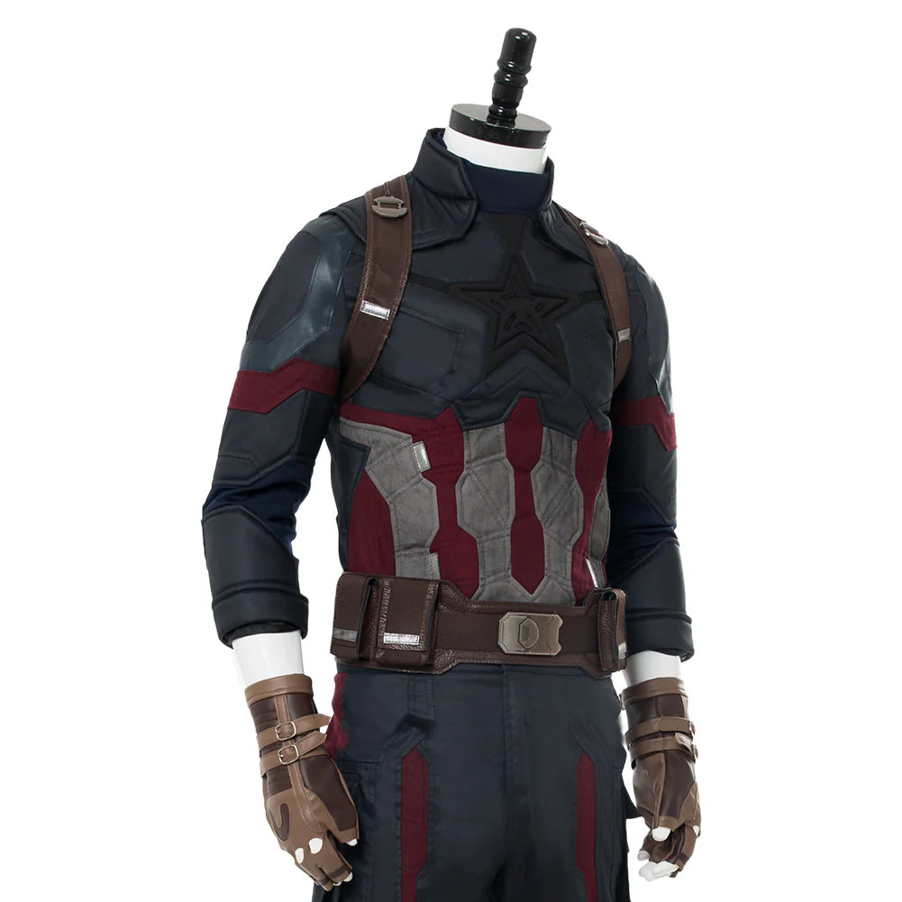 Infinity War Steven Rogers Cosplay Costume Uniform Suit – Men’s Halloween Outfit