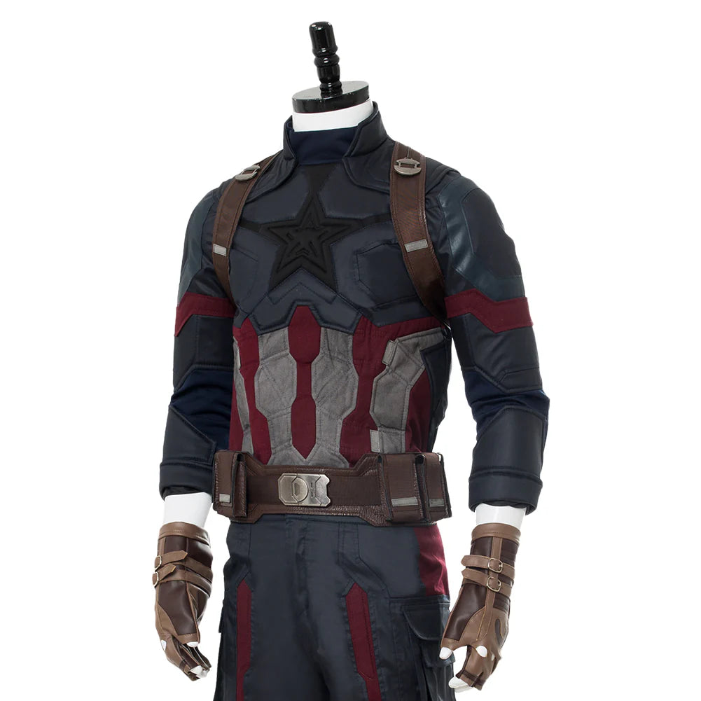 Infinity War Steven Rogers Cosplay Costume Uniform Suit – Men’s Halloween Outfit