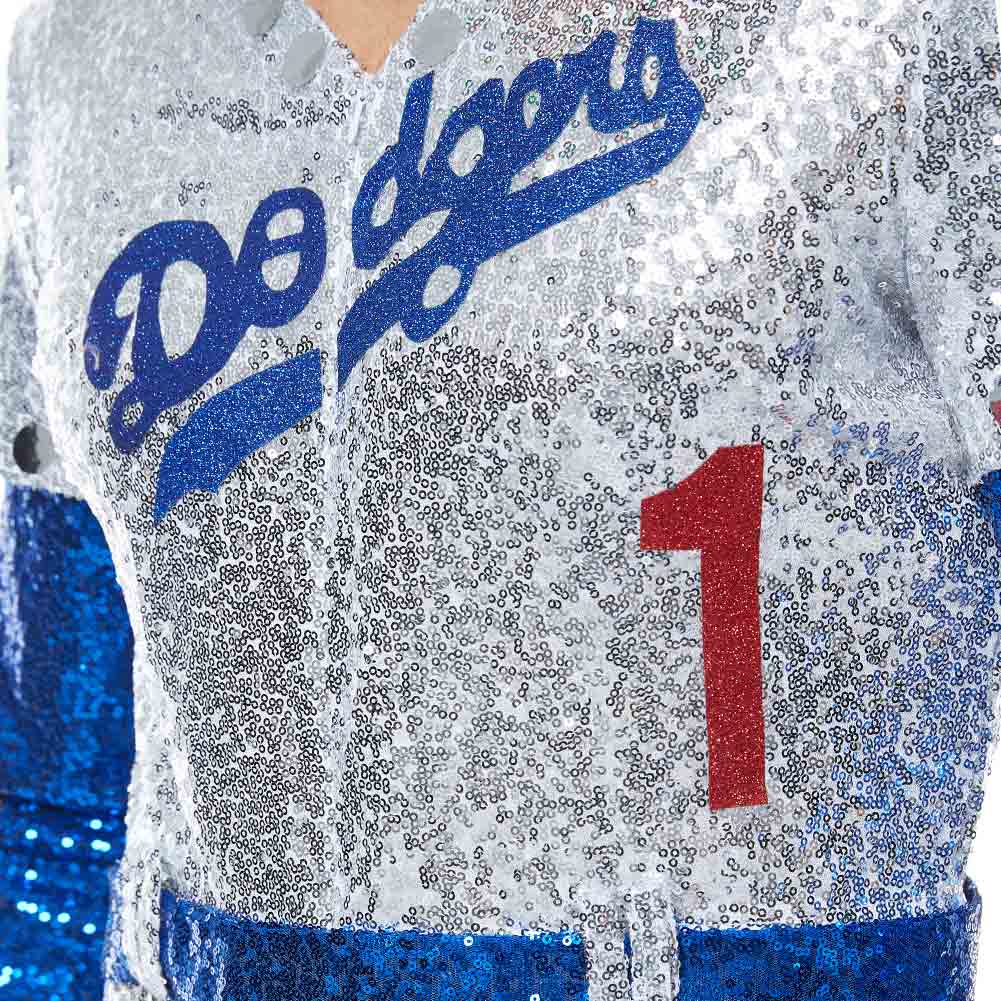 Rocketman Elton John Dodgers Baseball Uniform Cosplay Costume – Unisex Halloween Outfit