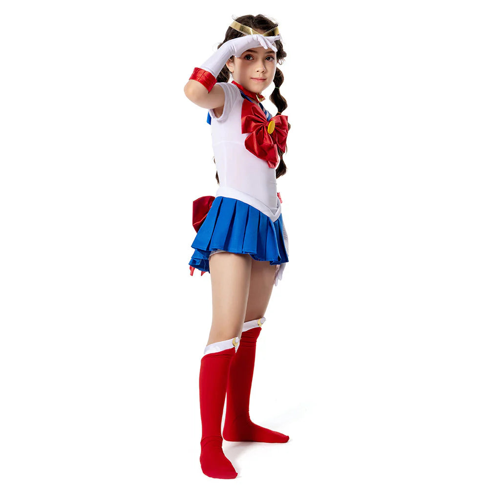 Kids Sailor Moon Cosplay Dress Costume with Accessories