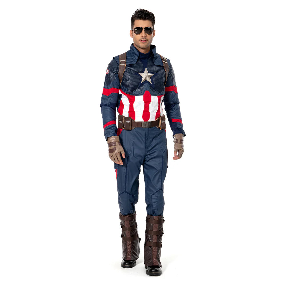 Captain America Endgame Cosplay Costume Suit for Adults