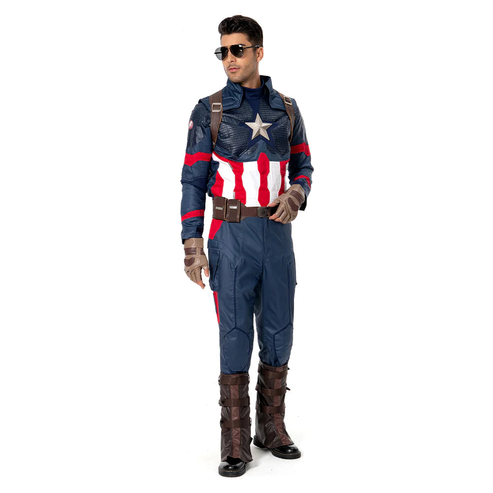 Captain America Endgame Cosplay Costume Suit for Adults