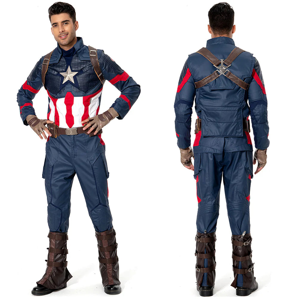 Captain America Endgame Cosplay Costume Suit for Adults
