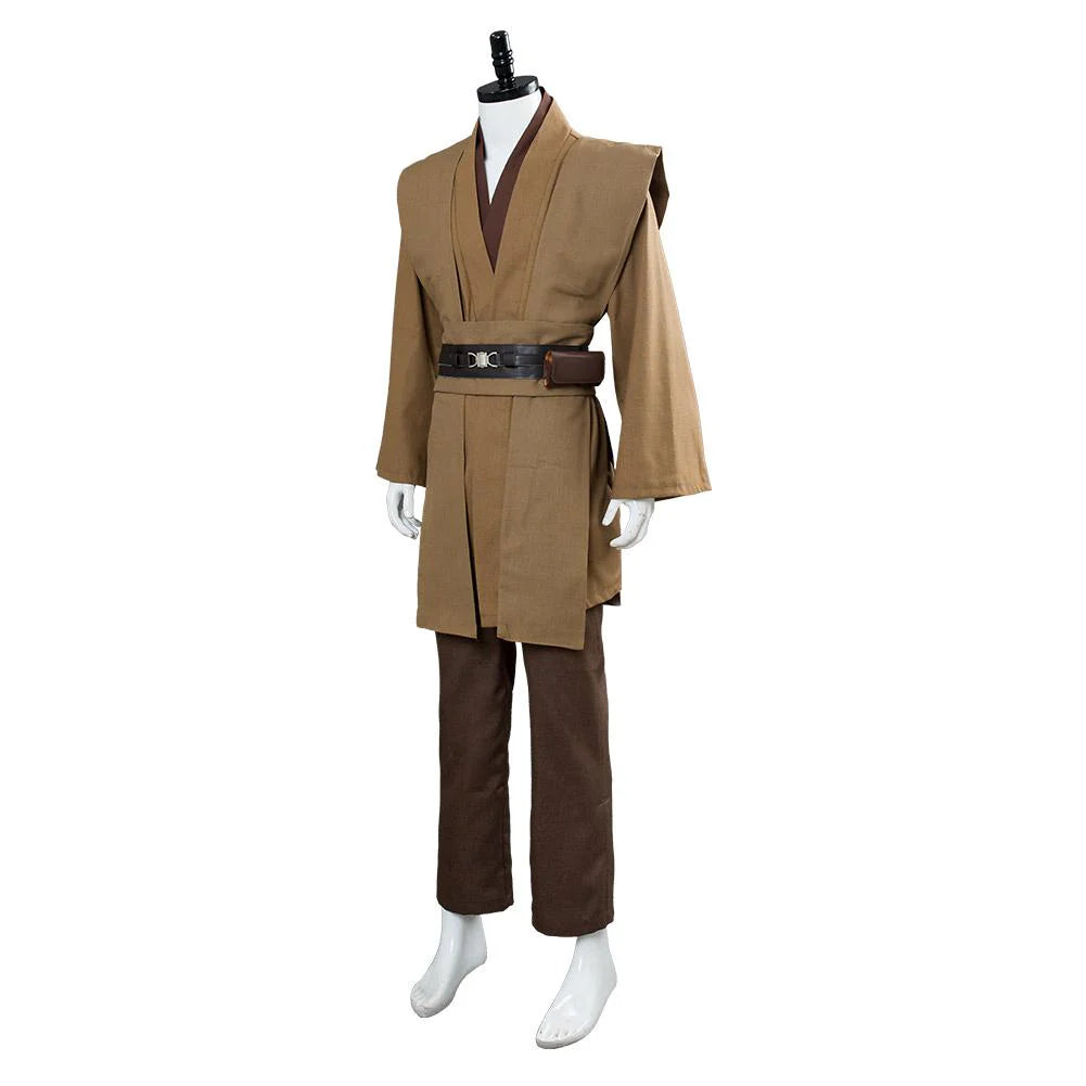 Kenobi Jedi Tunic Cosplay Costume Brown Version – Unisex Halloween Outfit (No Cloak)