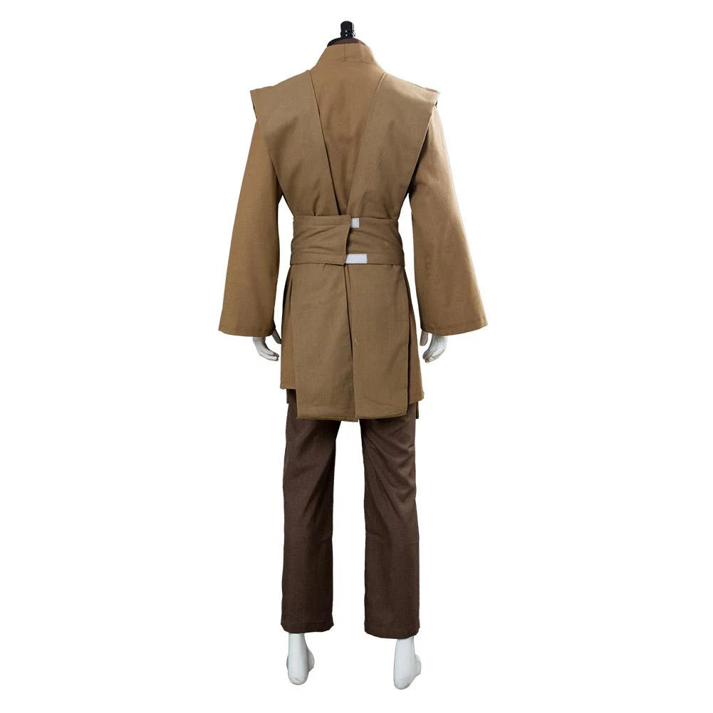 Kenobi Jedi Tunic Cosplay Costume Brown Version – Unisex Halloween Outfit (No Cloak)