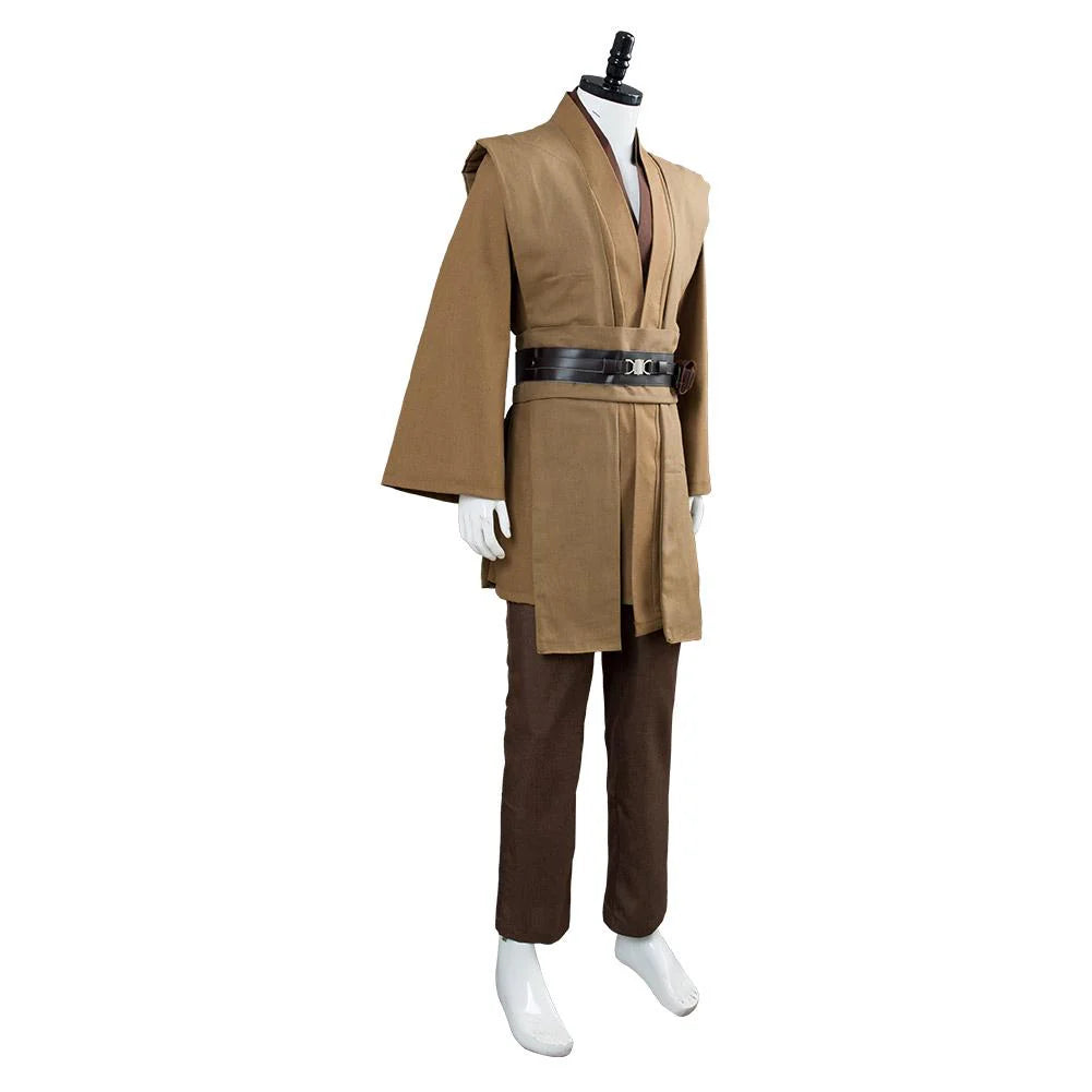 Kenobi Jedi Tunic Cosplay Costume Brown Version – Unisex Halloween Outfit (No Cloak)
