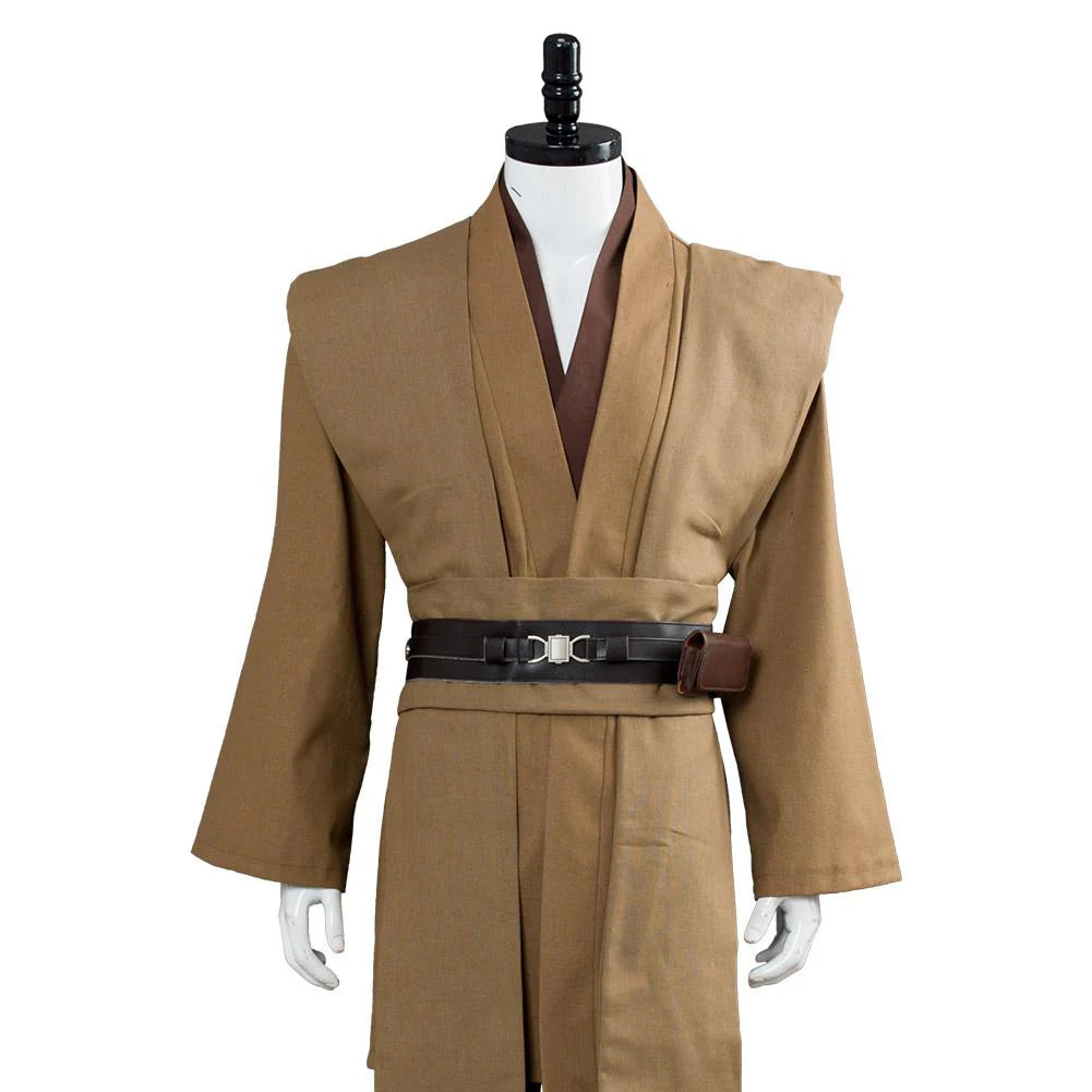 Kenobi Jedi Tunic Cosplay Costume Brown Version – Unisex Halloween Outfit (No Cloak)