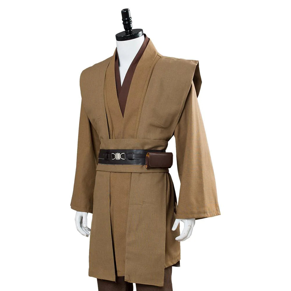 Kenobi Jedi Tunic Cosplay Costume Brown Version – Unisex Halloween Outfit (No Cloak)
