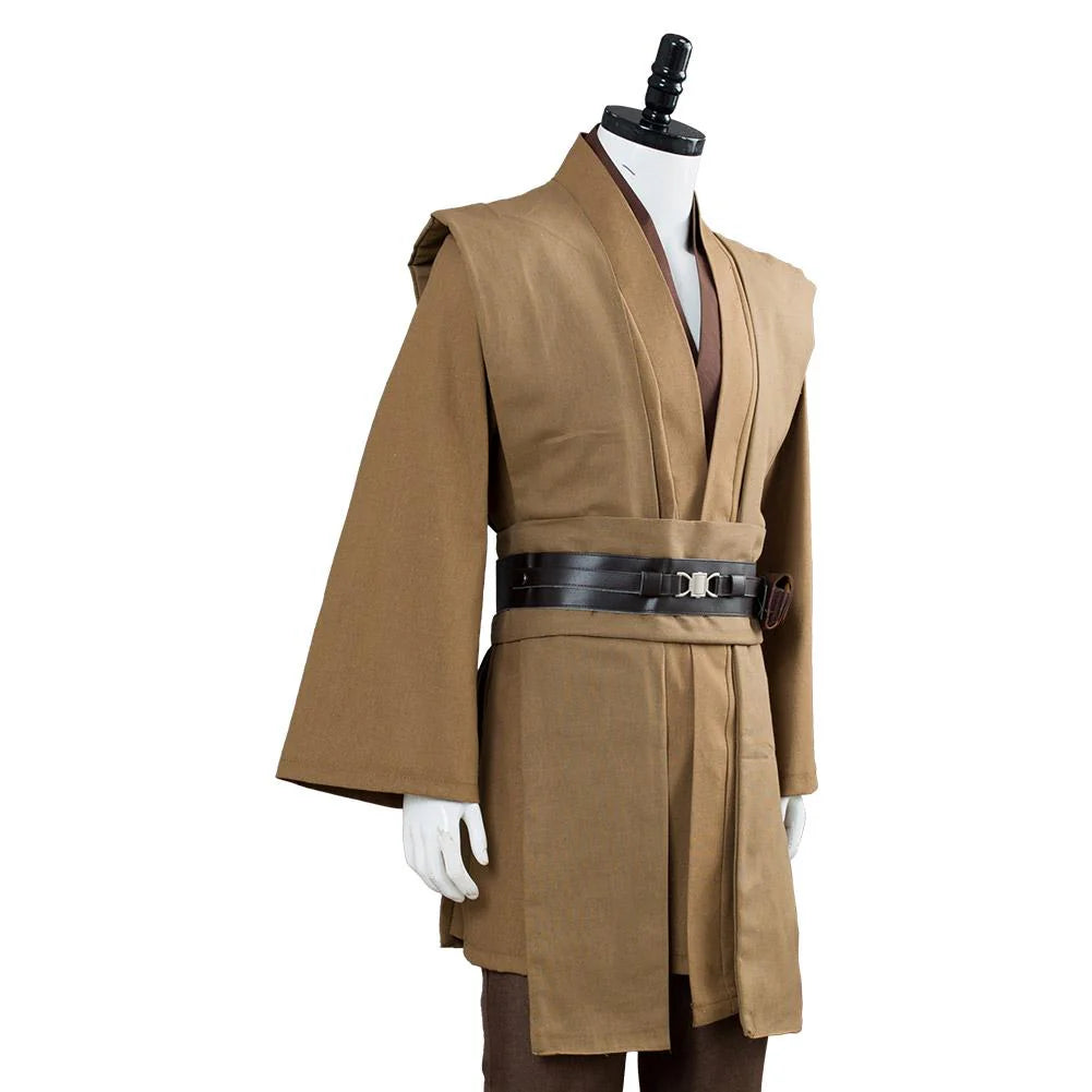 Kenobi Jedi Tunic Cosplay Costume Brown Version – Unisex Halloween Outfit (No Cloak)