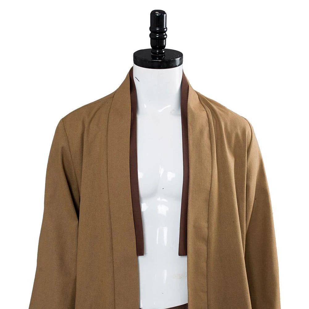 Kenobi Jedi Tunic Cosplay Costume Brown Version – Unisex Halloween Outfit (No Cloak)