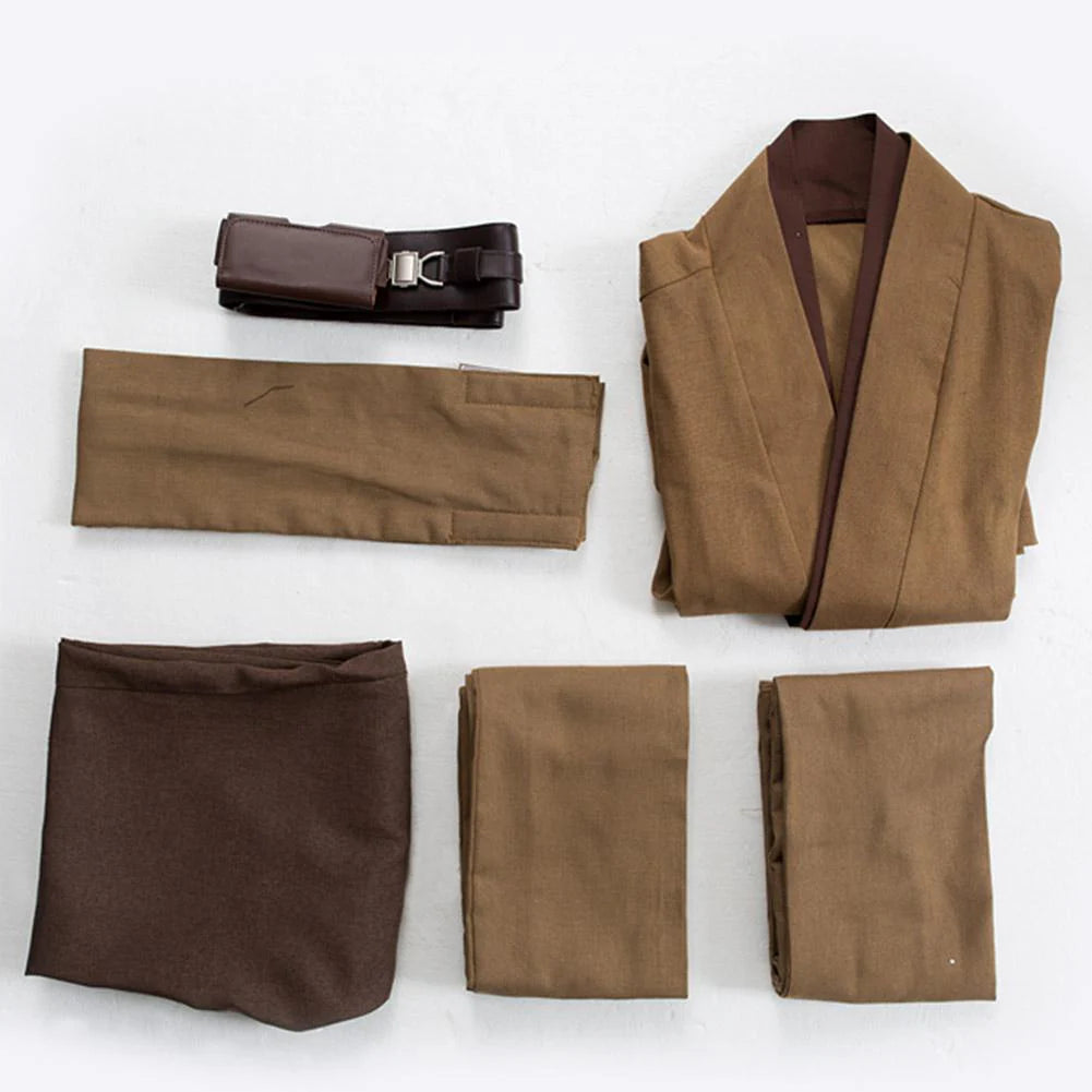 Kenobi Jedi Tunic Cosplay Costume Brown Version – Unisex Halloween Outfit (No Cloak)