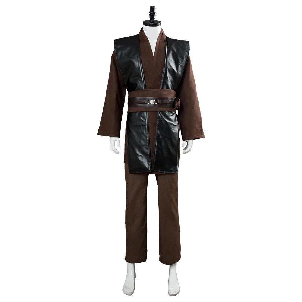 Anakin Skywalker Brown Cosplay Costume Outfit Set