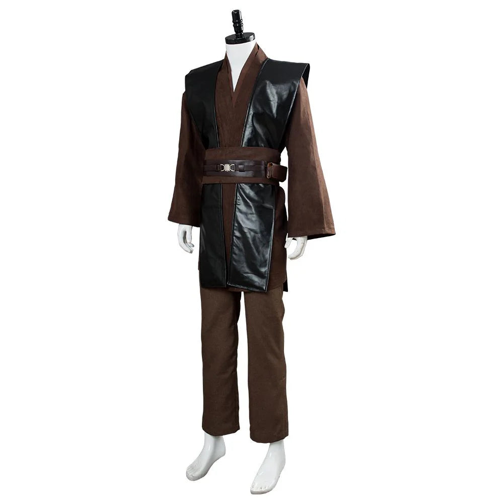 Anakin Skywalker Brown Cosplay Costume Outfit Set