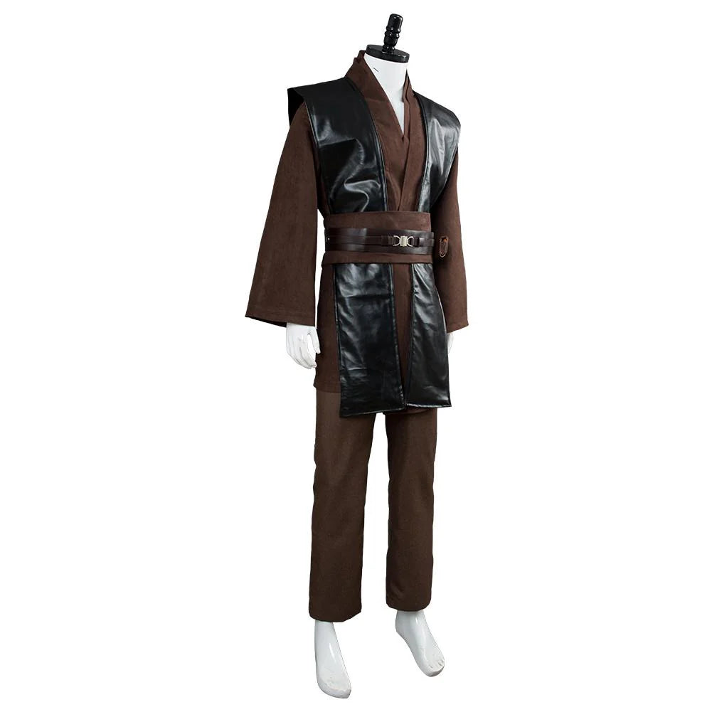 Anakin Skywalker Brown Cosplay Costume Outfit Set