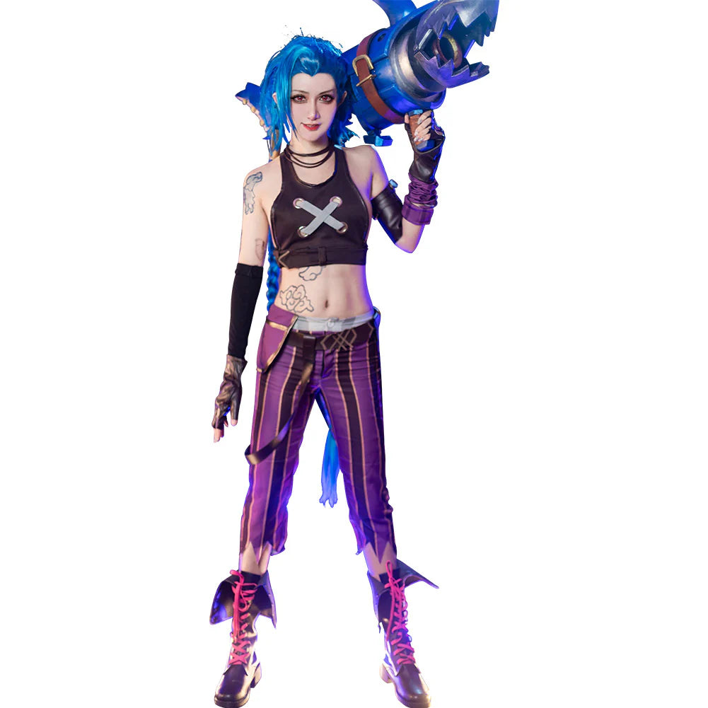 Jinx Arcane League of Legends Cosplay Costume Set
