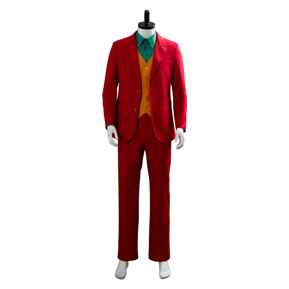 Joker 2019 Arthur Fleck Cosplay Costume Full Set with Wig & Shoes – Halloween Costumes Joaquin Phoenix Suit