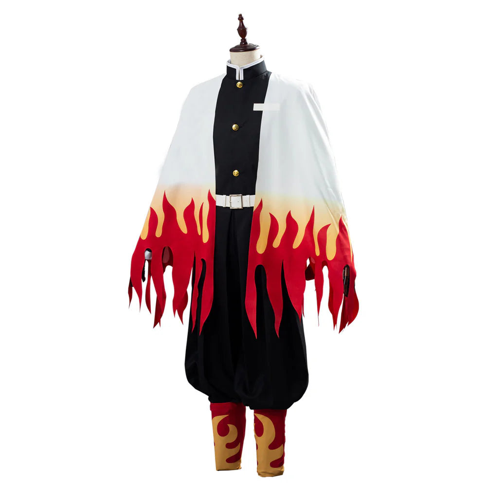 Demon Slayer Rengoku Kyojuro Cosplay Costume – Unisex Halloween Carnival Outfit