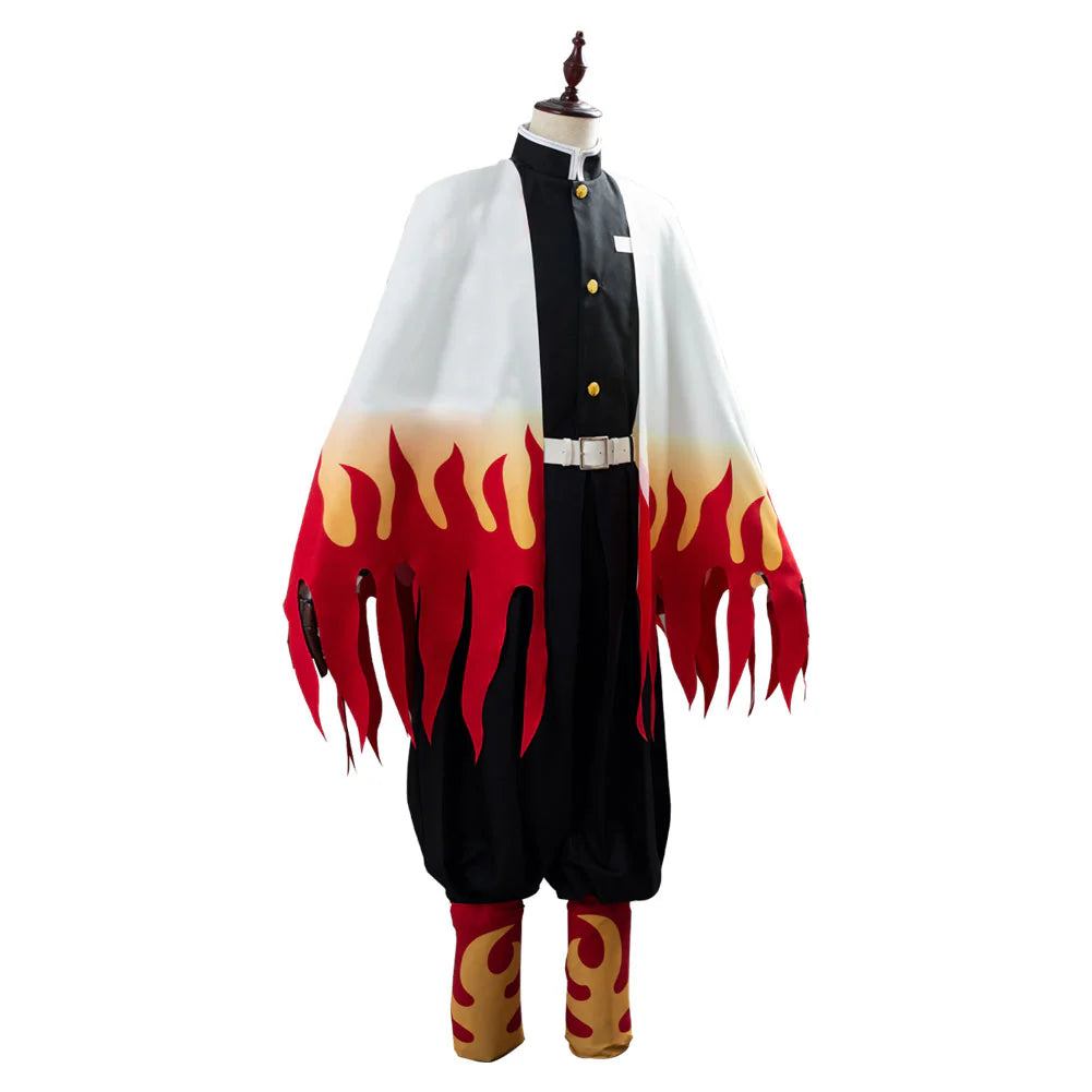 Demon Slayer Rengoku Kyojuro Cosplay Costume – Unisex Halloween Carnival Outfit