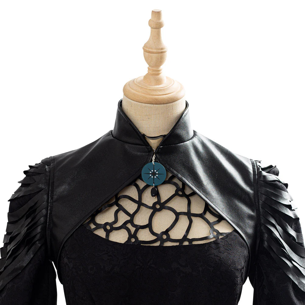 Yennefer The Witcher Cosplay Costume Long Dress Set