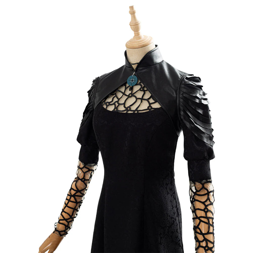 Yennefer The Witcher Cosplay Costume Long Dress Set