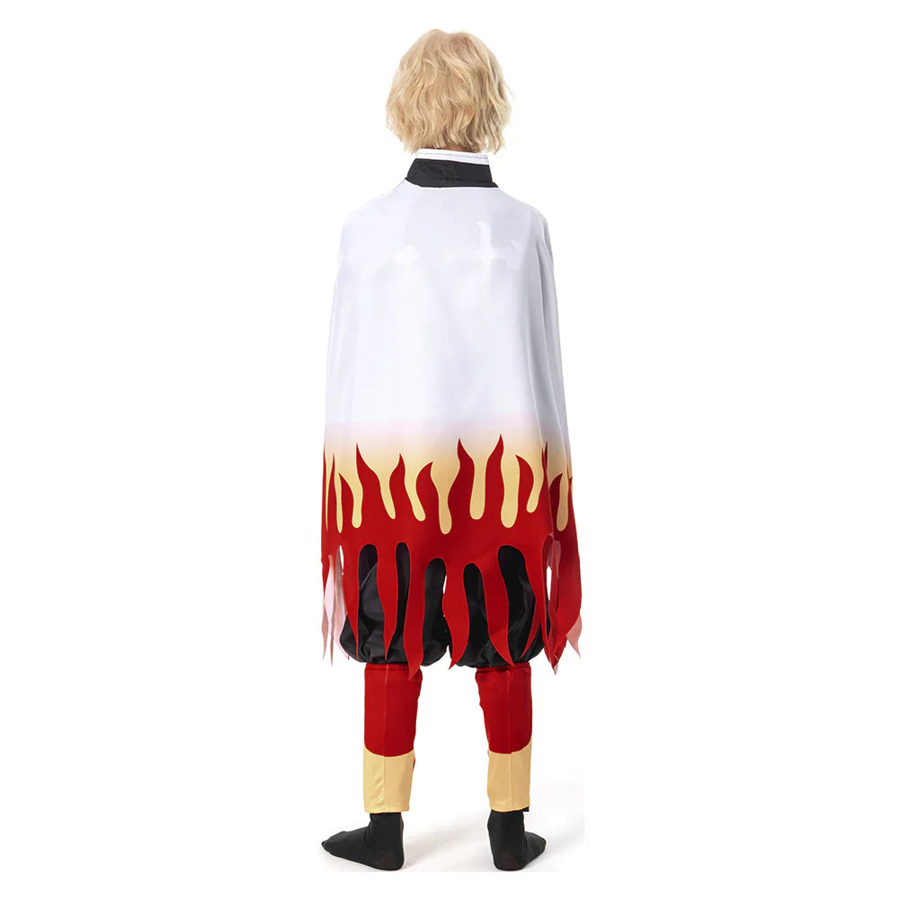 Kids Kyojuro Rengoku Demon Slayer Cosplay Costume Set