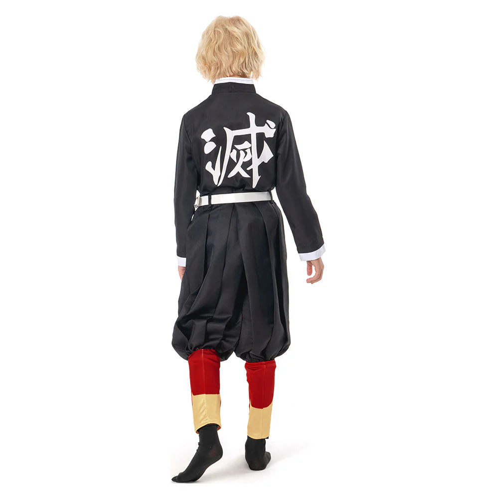 Kids Kyojuro Rengoku Demon Slayer Cosplay Costume Set