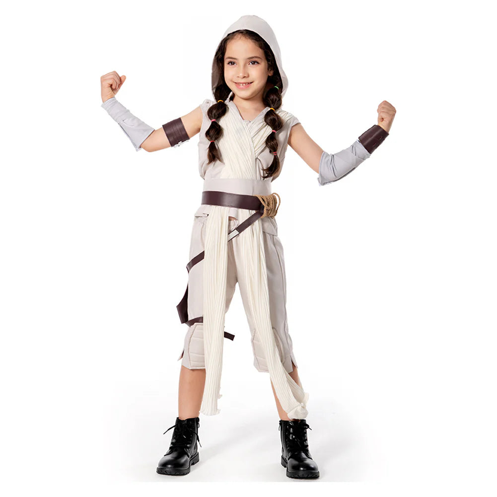 Kids Rey The Rise of Skywalker Cosplay Costume Outfit