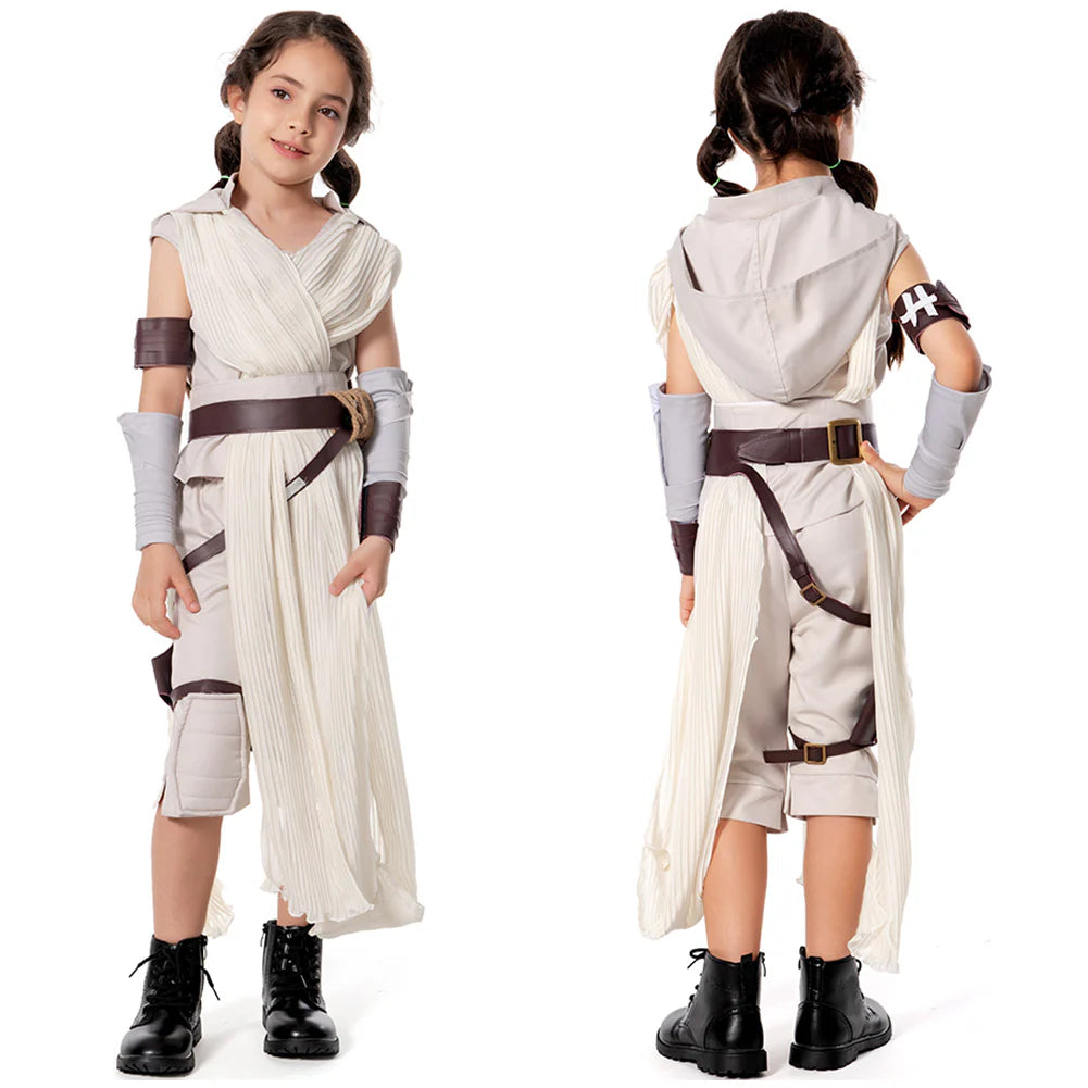 Kids Rey The Rise of Skywalker Cosplay Costume Outfit