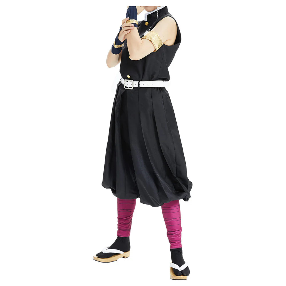 KNY Uzui Tengen Black Cosplay Costume – Demon Slayer Adult Male Halloween Outfit